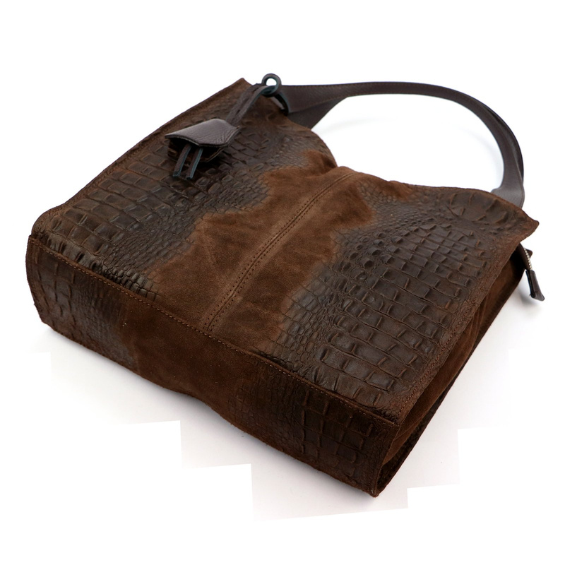 Damska torebka ze skóry naturalnej Luka 26-010 CROCO