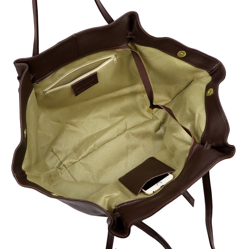 Vera Pelle damska shopperbag skóra naturalna miękka duża torebka na ramię