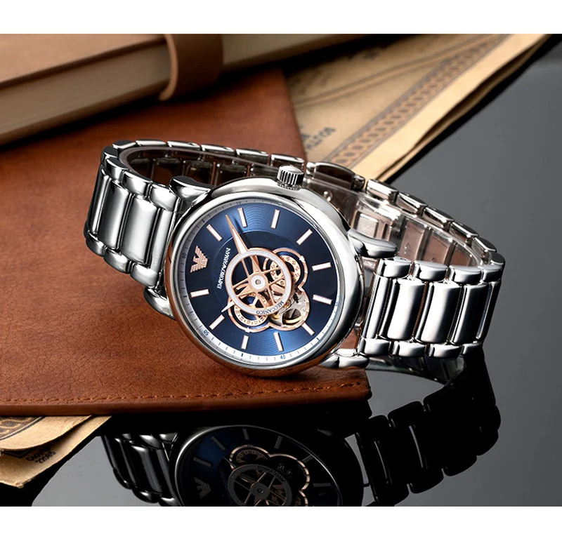 Zegarek męski EMPORIO ARMANI SKELETON AUTOMATIC AR60042 (zi055c)