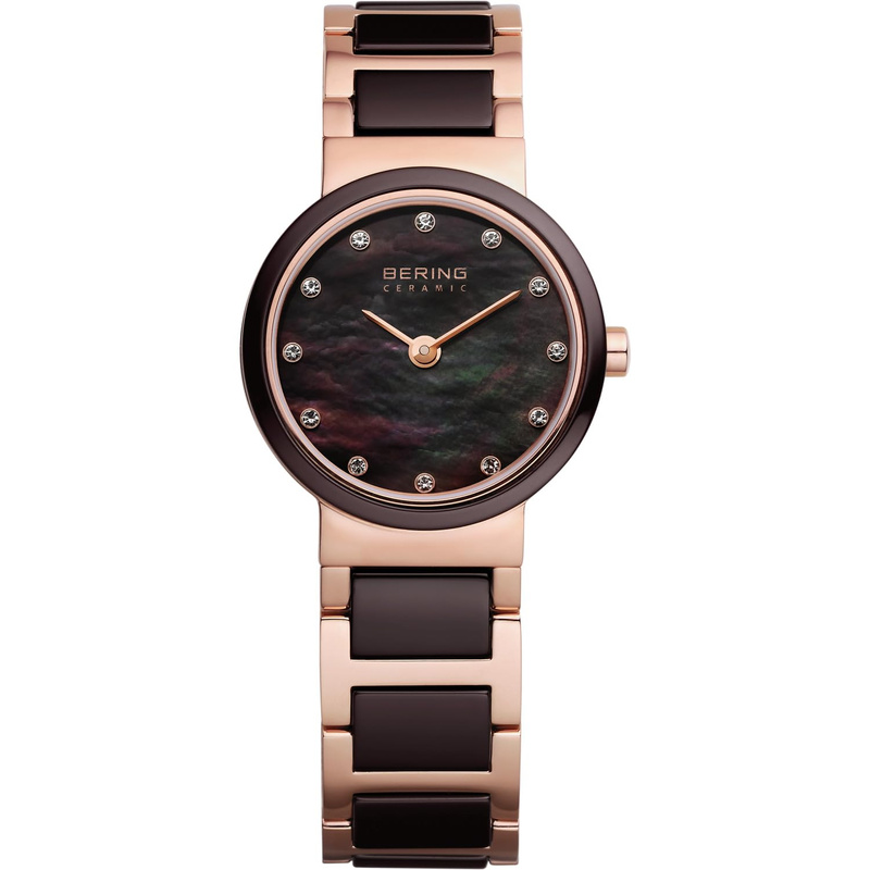 Zegarek BERING 10725-765. Kwarcowy, Kolor brązowy. Kobieta.