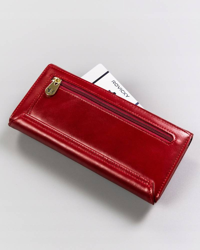 Klasyczny pojemny portfel damski z RFID od Rovicky