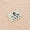Beżowa zimowa czapka damska beanie w uniwersalnym rozmiarze z logo marki - Peterson