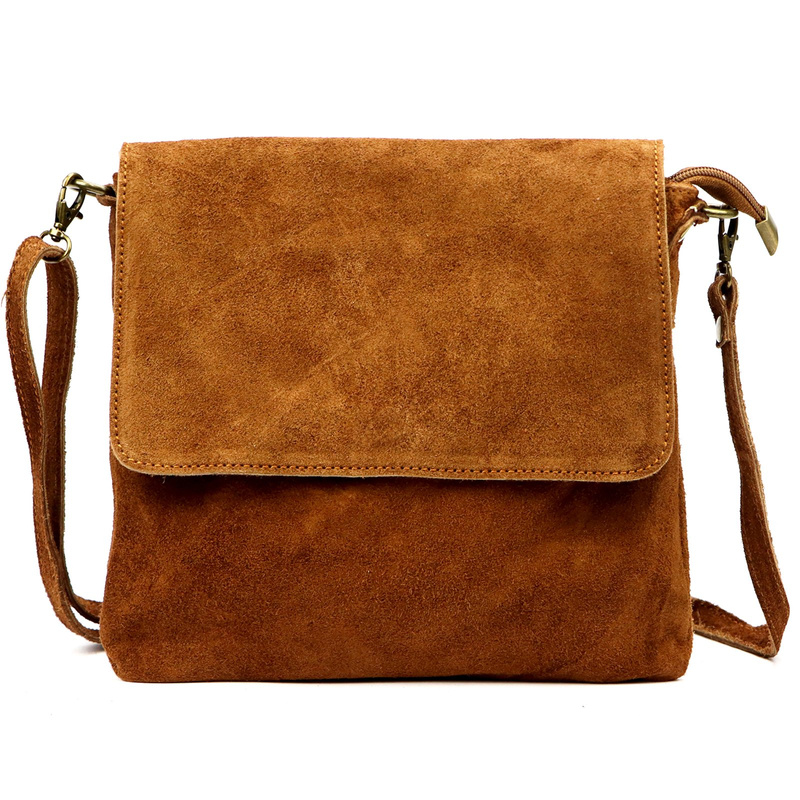 Vera Pelle damska listonoszka skóra naturalna torebka przez ramię z klapą