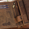 Portfel skórzany męski brązowy nubuk skóra Ciężarówka Tir RFiD Beltimore R89
