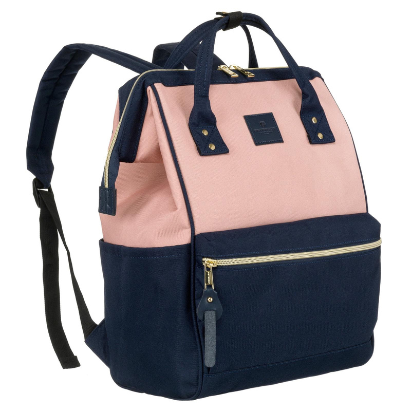 Damski plecak z tworzywa Peterson PTN ALFA NAVY+PINK