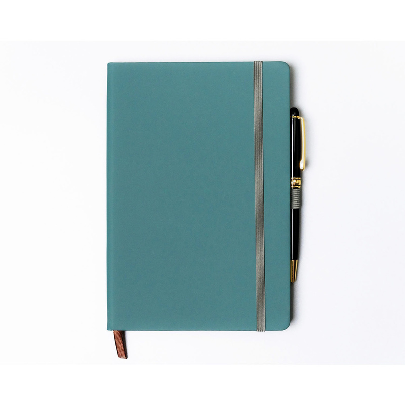 Zielony notes w twardej oprawie zadrukowany w kropki - Peterson