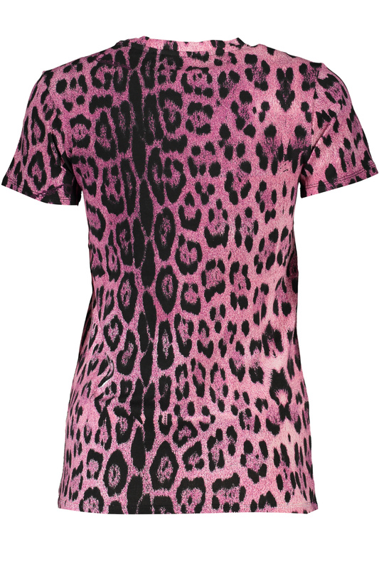 T-SHIRT DAMSKI Z KRÓTKIM RĘKAWEM KLASY CAVALLI RÓŻOWY