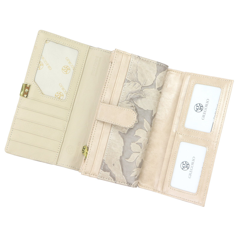 skóra naturalna + Damski portfel ze skóry ekologicznej Gregorio HL-102