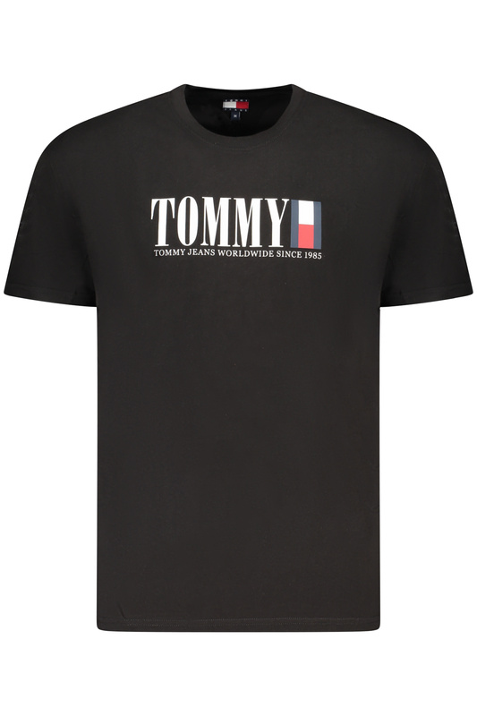 TOMMY HILFIGER MĘSKA KOSZULKA Z KRÓTKIM RĘKAWEM W KOLORZE CZARNYM