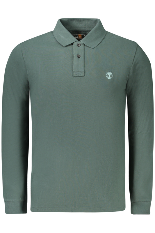 TIMBERLAND MĘSKA KOSZULKA POLO Z DŁUGIM RĘKAWEM, ZIELONA