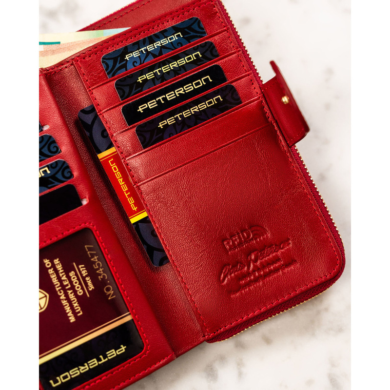 Skórzany damski portfel Peterson PTN BC-76116