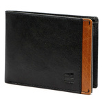 Nordee męski poziomy portfel skóra naturalna kompaktowy i pojemny