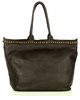 Duża torebka skórzana oversize style shopper bag - MARCO MAZZINI ciemny brąz caffe