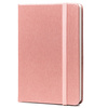 Notes w formacie A6 w różowym kolorze, zadrukowany w linie i wyposażony w gumkę zamykającą - Peterson
