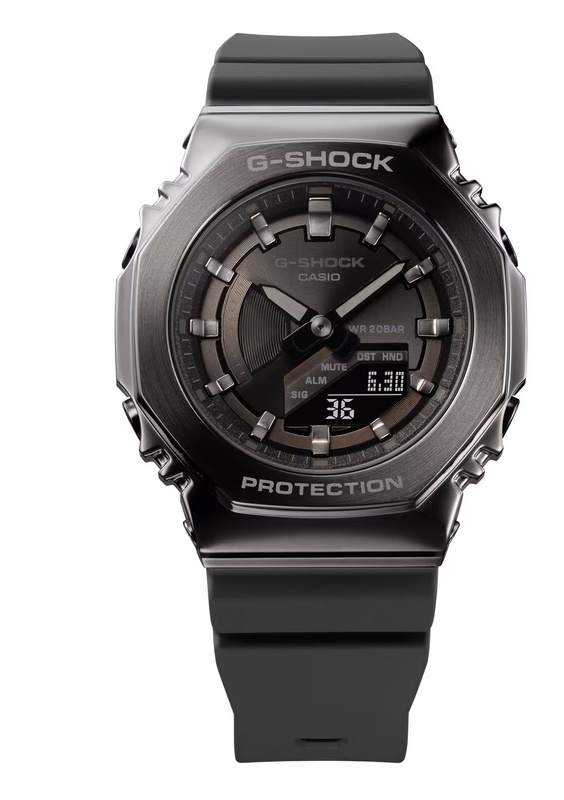 Zegarek CASIO GMS2100B8AER. Kwarcowy, Kolor czarny. Kobieta.
