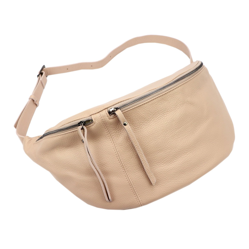 Luka listonoszka damska skóra naturalna saszetka przez ramię z kieszenią