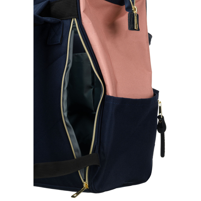 Damski plecak z tworzywa Peterson PTN ALFA NAVY+PINK
