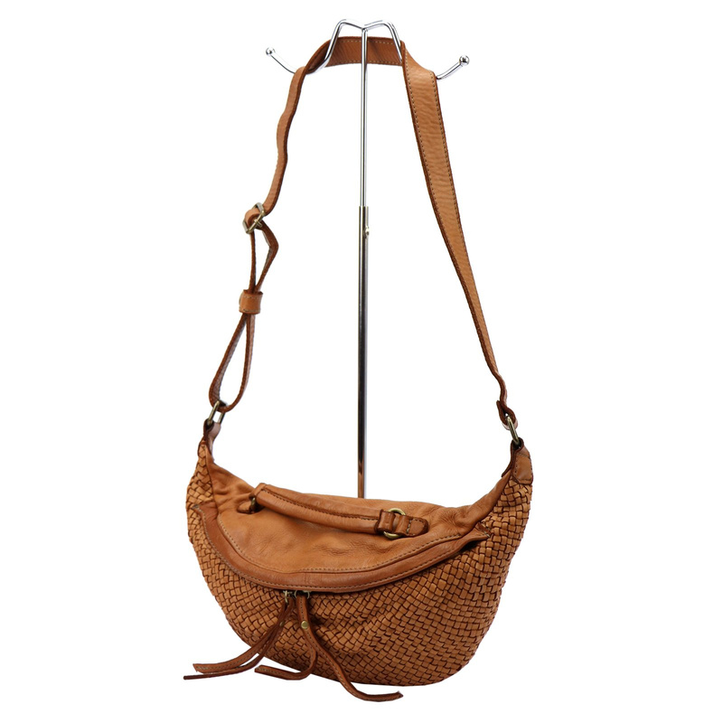 VS damska nerka saszetka z kieszenią przez ramię skóra naturalna