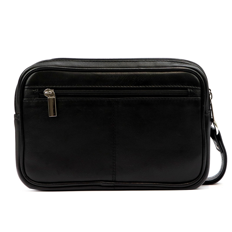 Nordee męska saszetka skóra naturalna torba do ręki z kieszeniami