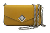 Modna torebka skórzana włoska - Żółte ciemne