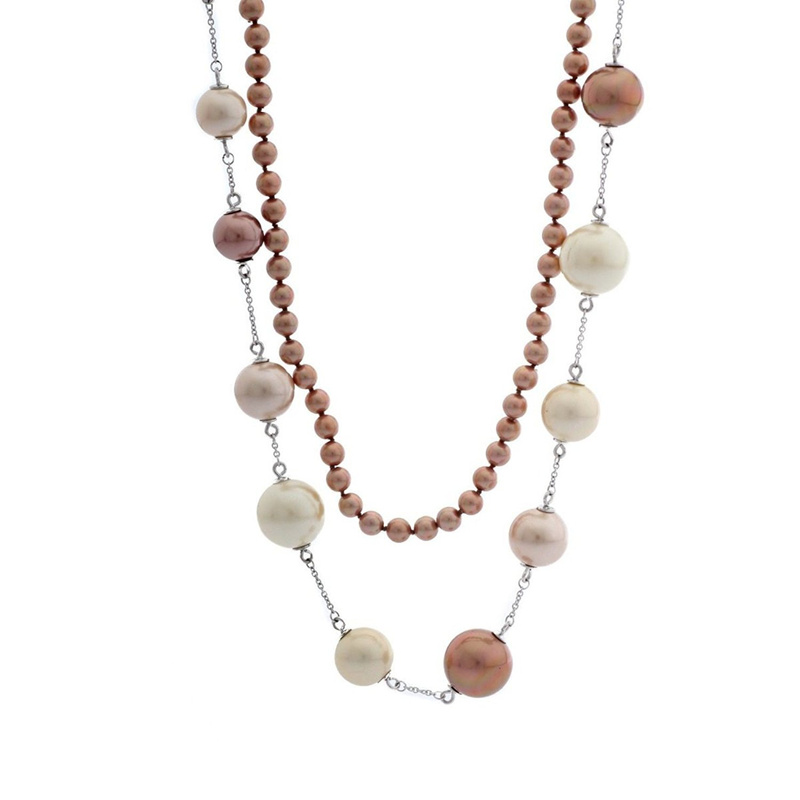 Biżuteria MISAKI QCRNTERRAMULT. NECKLACE NECKLACE, Kolor różowy beżowy. Kobieta.