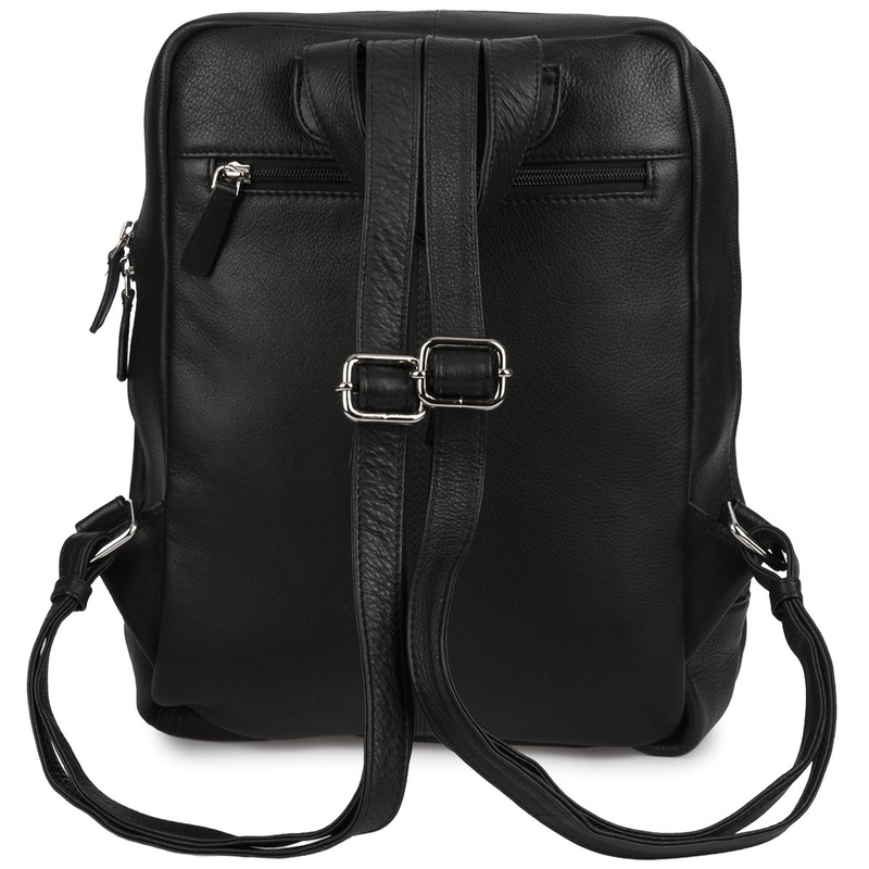 Plecak skórzany damski miejski elegancki duży A4 czarny Beltimore P17