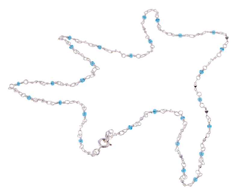 Biżuteria CRISTIAN LAY 43406600. CHOKER, Kolor niebieski srebrny. Kobieta.