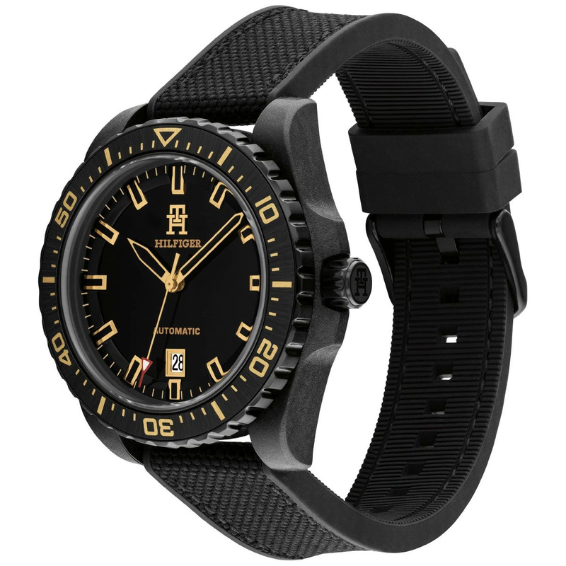 Zegarek TOMMY HILFIGER 1792159. Automatyczny, Kolor czarny. Mężczyzna.
