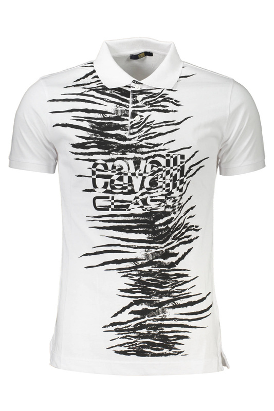 CAVALLI CLASS POLO KRÓTKI RĘKAW MĘSKI BIAŁE
