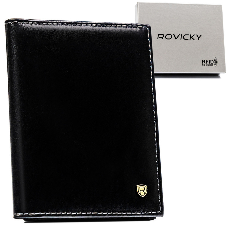 Skórzany męski portfel Rovicky N02-RVT RFID