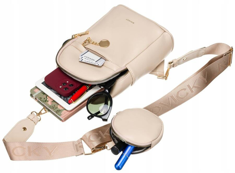 Rovicky Listonoszka Damska Torebka Na Ramię Crossbody Skóra Eko Z Etui