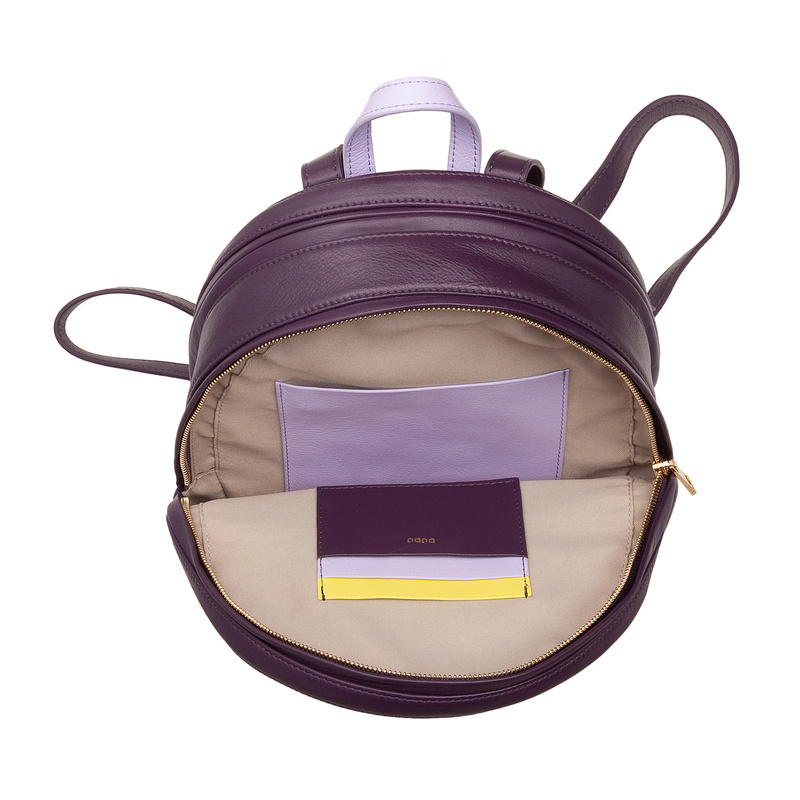 DuDu damski plecak miejski skóra naturalna dwukomorowy kieszenie