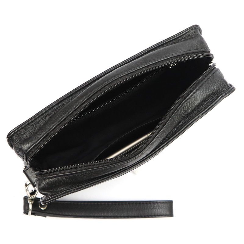 Nordee męska saszetka skóra naturalna torba do ręki z kieszeniami