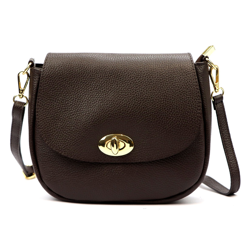 Vera Pelle damska listonoszka skóra naturalna torebka przez ramię z klapą