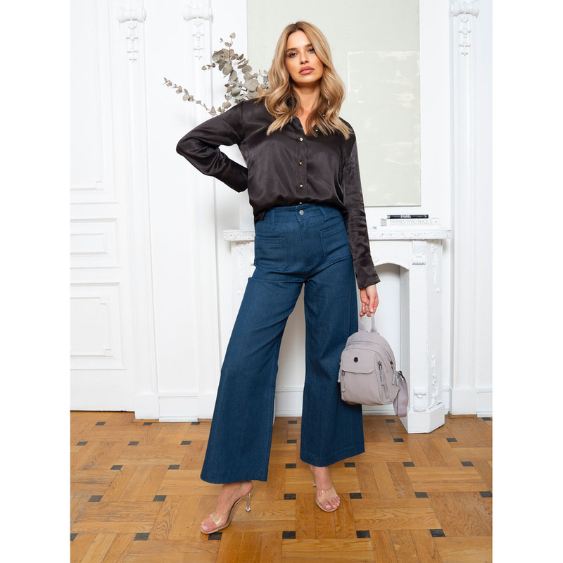 Miejski plecak damski z poliestru w modnym kolorze lila - Peterson