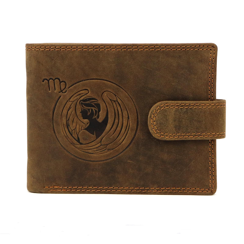 Nordee męski portfel skóra naturalna na zatrzask z indywidualnym wzorem