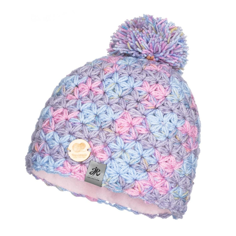 Ciepła czapka zimowa z pomponem Handmade