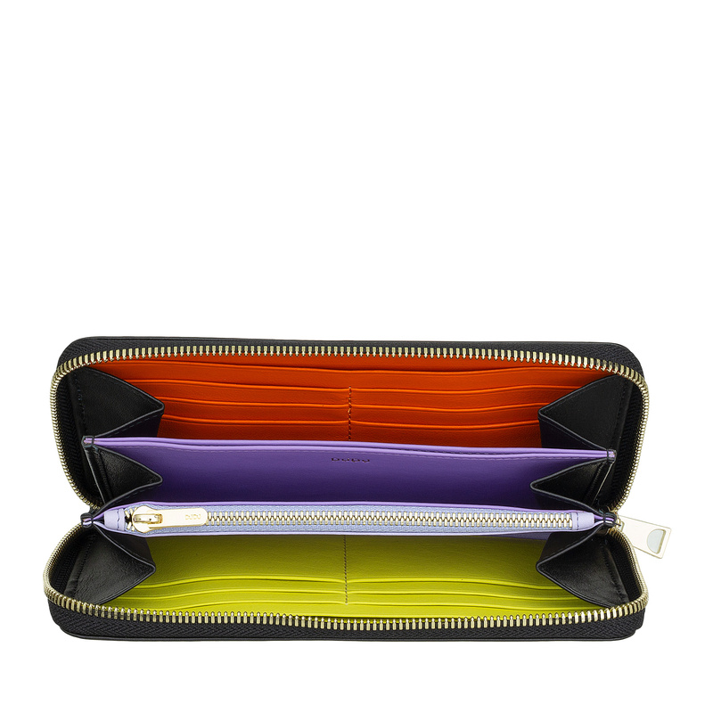 Duży zapinany skórzany damski klasyczny podłużny portfel premium DuDu