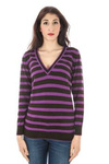 FIOLETOWY SWETER FRED PERRY DAMSKI