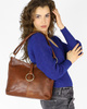 Klasyczna torba skórzana na ramię premium leather - MARCO MAZZINI brązowa