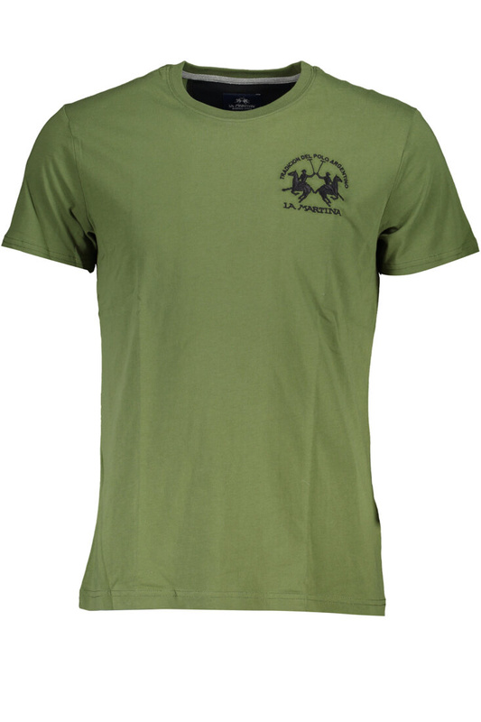 ZIELONY T-SHIRT MĘSKI Z KRÓTKIM RĘKAWEM LA MARTINA