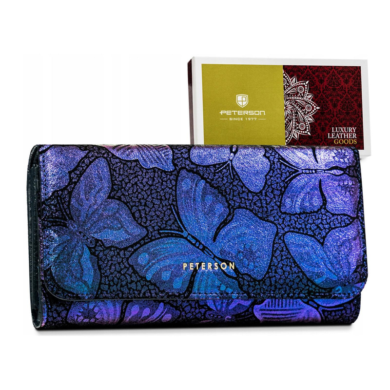 Skórzany damski portfel Peterson PTN 421077-ONBF