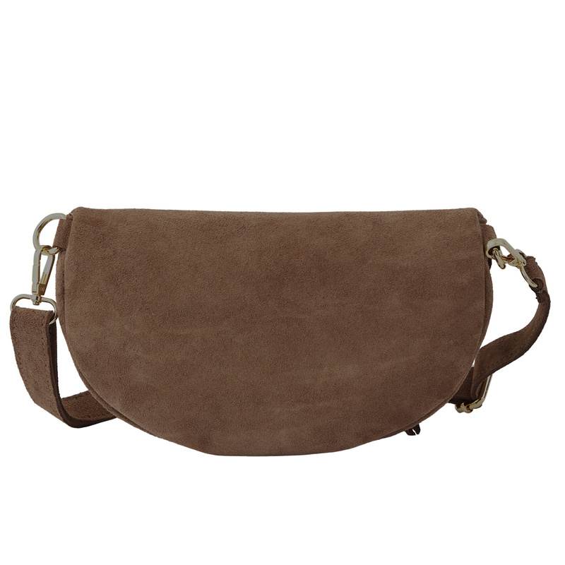 Zamszowa nerka damska Barberinis - Beżowa ciemna