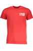 T-SHIRT M�SKI Z KR�TKIM R�KAWEM KLASY CAVALLI CZERWONY