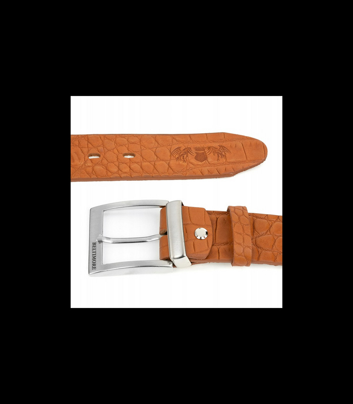 Beltimore męski skórzany pasek szeroki jeans czarny 524 : Kolory - czarny, Rozmiar pasków - r.110-125 cm