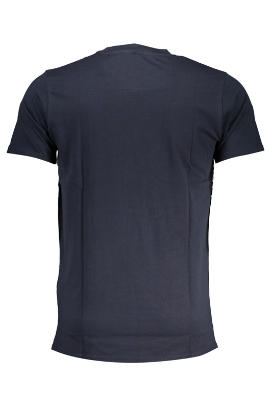 NIEBIESKI T-SHIRT MĘSKI Z KRÓTKIM RĘKAWEM KLASY CAVALLI