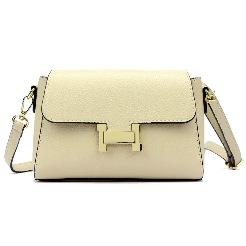 Luka damska listonoszka skóra naturalna torebka przez ramię z klapą