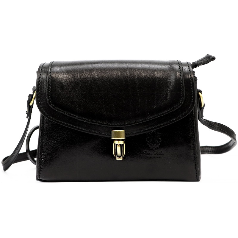 Florence Torebka Skórzana Damska Listonoszka Mała Organizer 2 Komory