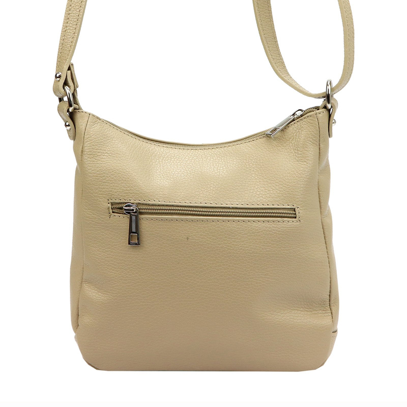 Pojemna skórzana damska listonoszka przez ramię z kieszeniami MiaMore