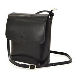 Klasyczna skórzana elegancka damska listonoszka